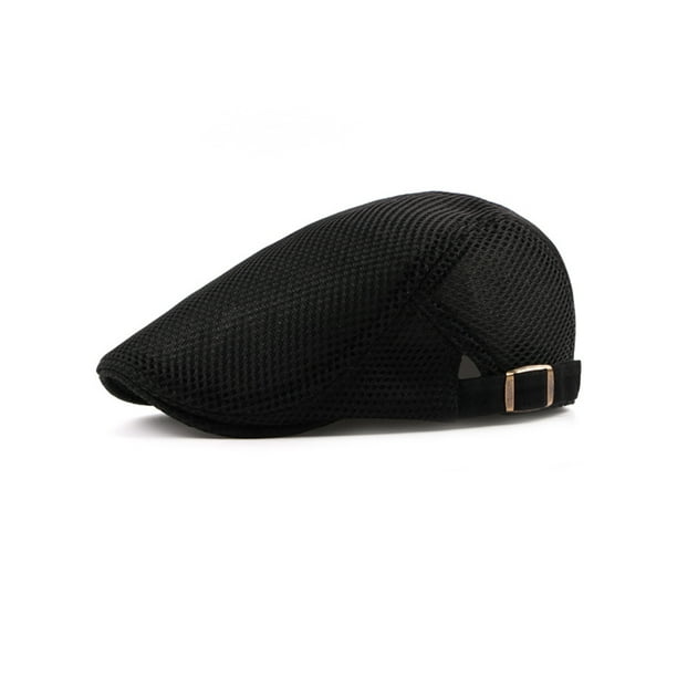 Mens Gatsby Baker Driver Cap Breathable Mesh Newsboy Cabbie Beret Sun Flat Hat